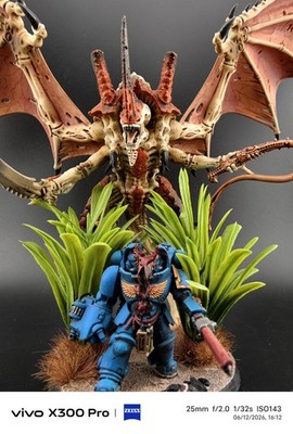 BATTLE READY! SCHÖN BEMALT! Warhammer 40K Tyraniden Winged Hive Tyrant 
