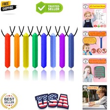 Sensory Chew Necklace, 8 Pack Diamond Chew Necklaces for Sensory Kids, Made f...