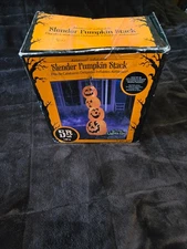 Gemmy  5FT Airblown Inflatable Halloween Pumpkin Stack Totem Lights up