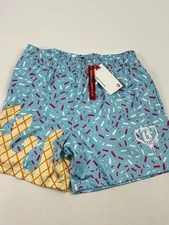 Men's Baseball Lifestyle 101 Ice Cream Cotton Candy Mesh Shorts 5" Size Small