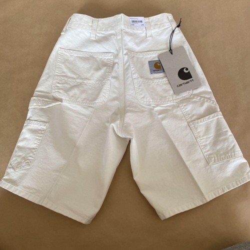 Carhartt White Shorts Harp Pants S Mint Unused Workwear Casual - Picture 5 of 6