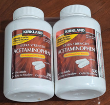 Kirkland Signature Extra Strength Acetaminophen Fever Reducer 500mg Exp 8/27