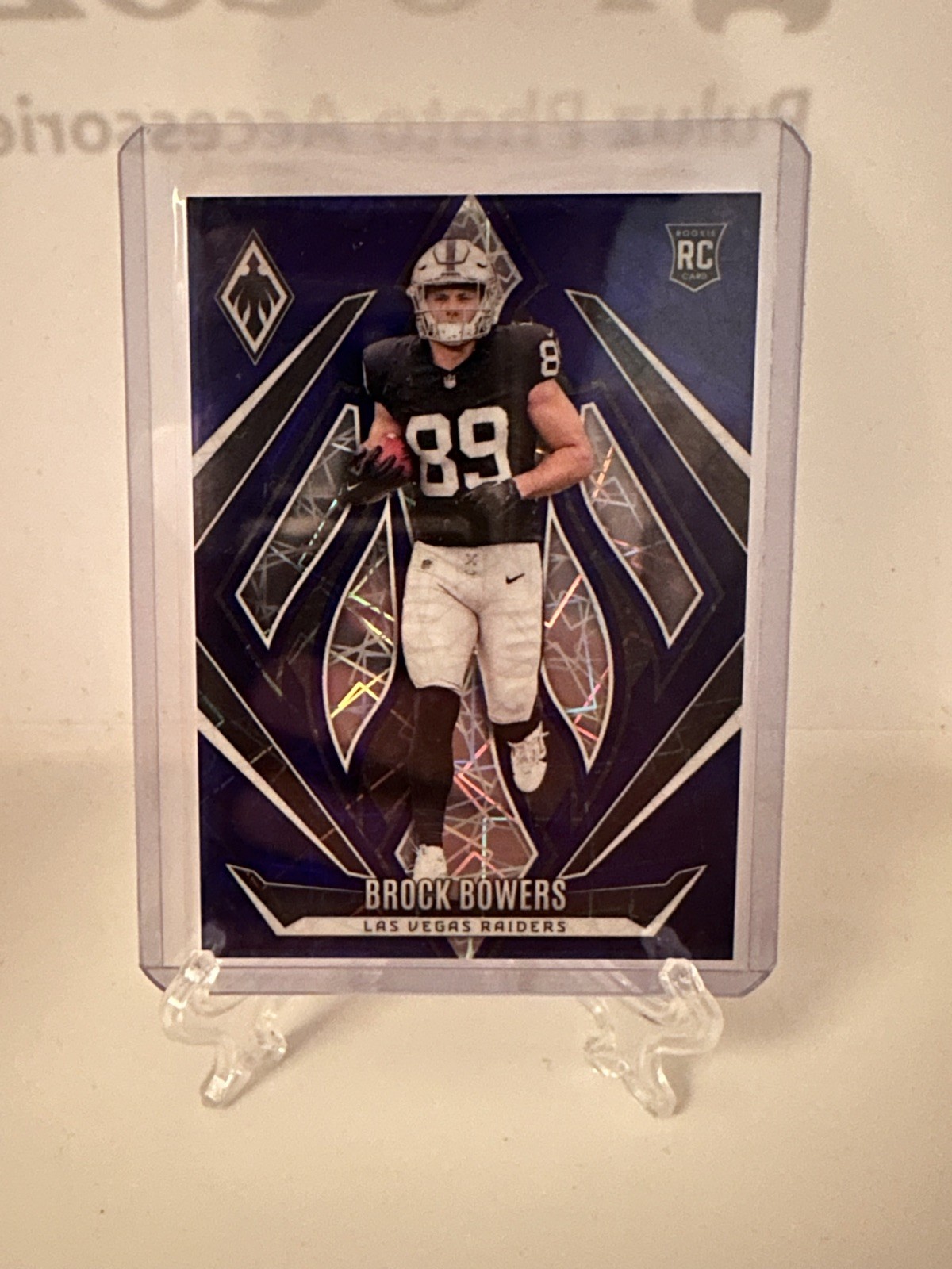 2024 Panini Phoenix Brock Bowers Blue Lazer /125 165 RC Rookie Las Vegas Raiders