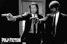 Poster Studio B - Pulp Fiction Duo/Guns Classic Movie 24x36" NEW Wall Art