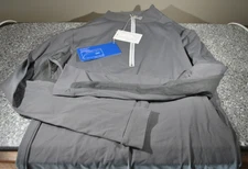 Tailored Sportsman ICEFIL Long Sleeve Ziptop Shirt Titanium/Silver/White XS-NWT