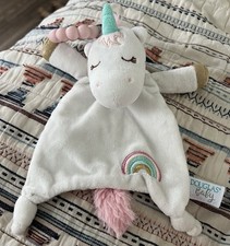 Douglas Baby Unicorn Lovey Rainbow Crib Clip Cozy