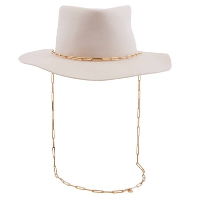 Van Palma Ladies White Ulysse Bi-Chain Hat