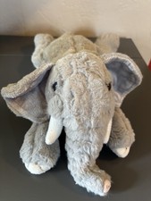 FAO Schwarz Elephant Plush Stuffed Animal Gray Wild Life African Soft