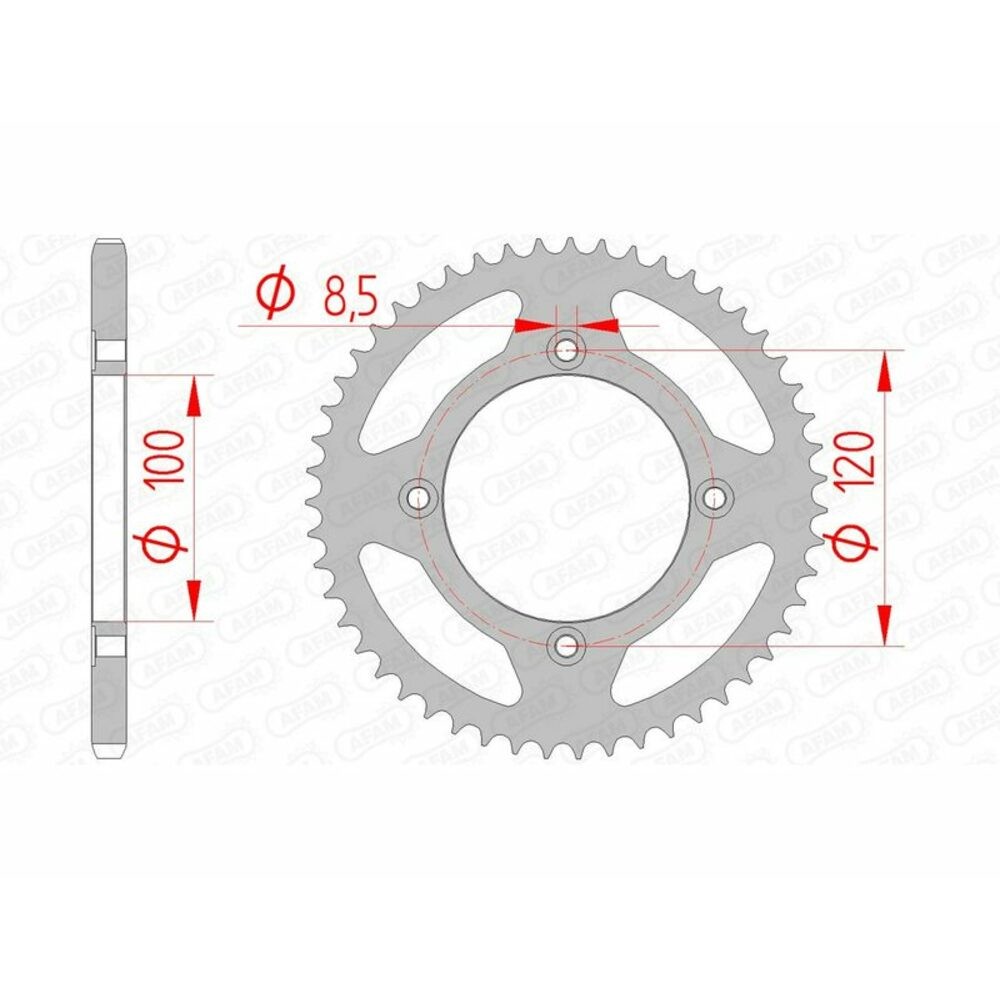 AFAM Standard Steel Sprocket 38101-Step 420 For Motorcycle Parts Accessories