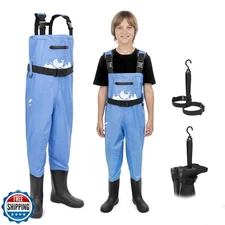 Calamus WaveWalker Chest Waders for Kids, 100% Waterproof Youth F
