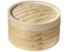 Joyce Chen 2-Tier Bamboo Steamer Baskets, 10-Inch