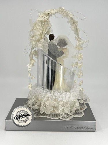 Vintage Wilton Forevermore Black Tux Wedding Cake Topper Bride Groom Brunette - Picture 7 of 20