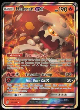 Pokemon Card Heatran GX 25/236 TCG Unified Minds Ultra Rare NM