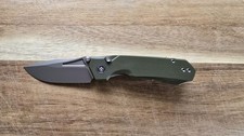 Remette Rt-rhino Button Liner Lock Knife Green G-10 Handle D2 Blade Rndg2