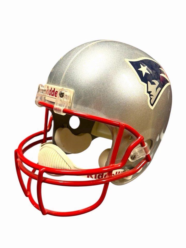 Casco grande réplica auténtica Riddell de los New England Patriots NFL de colección raro Foto 3 de 4