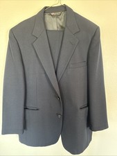 Men’s Vintage Navy Blue Suit 42R And 38/28 Made In USA