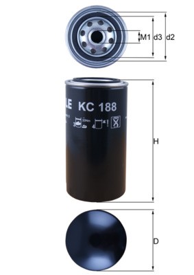 FUEL FILTER KC 188 FOR IVECO EUROCARGO/I-III EUROFIRE VERTIS DAF LF/45/55 CF - Picture 2 of 15