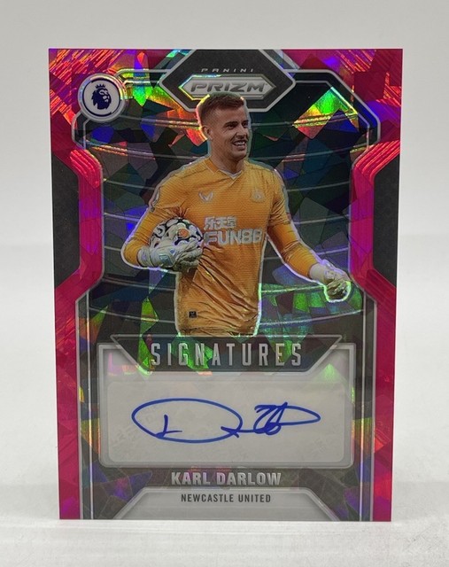 2021-22 Panini Prizm Premier League Signatures #S-KDW Karl Darlow Pink Ice Auto