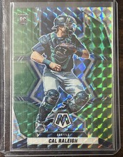 2022 Panini Mosaic CAL RALEIGH GREEN PRIZM RC Rookie #242 Color Match MVP? Mint!