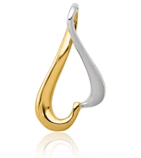 14K Solid Two Tone Gold Slide Necklace