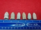 CIVIL WAR CONFEDERATE BULLETS: 4 GARDNERS AND 2 RING TAIL SHARPS BULLETS