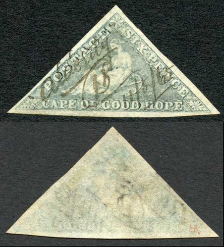 COGH SG7b 6d Deep Rose-lila fein 3 Ränder Handschrift Stempel Katze 400 Pfund