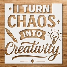 Inspirational Quote Wall Art Reusable Plastic Stencil - StencilAir