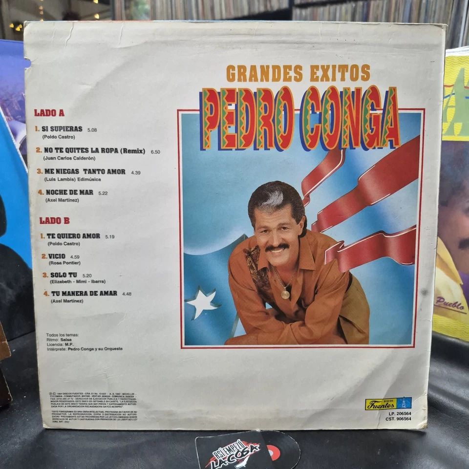 Pedro Conga Y Su Orquesta Internacional ‎– Grandes Exitos - Latin, Salsa, 1993 - Image 2 of 4