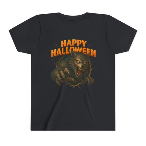 Werewolf Halloween Youth Tee, Kids Halloween Costume Shirt Spooky - Picture 47 of 89