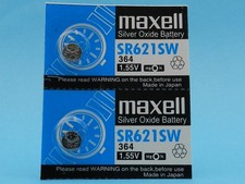 MAXELL 364 SR621SW Watch Battery 2Pcs EXP. 2030