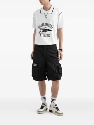 【Bamikiさん専用】Dolce & Gabbana Tシャツ 48 (M) Dolce & Gabbana Athletic Sz M/48 IT Shirt White Black Trim DG Crew