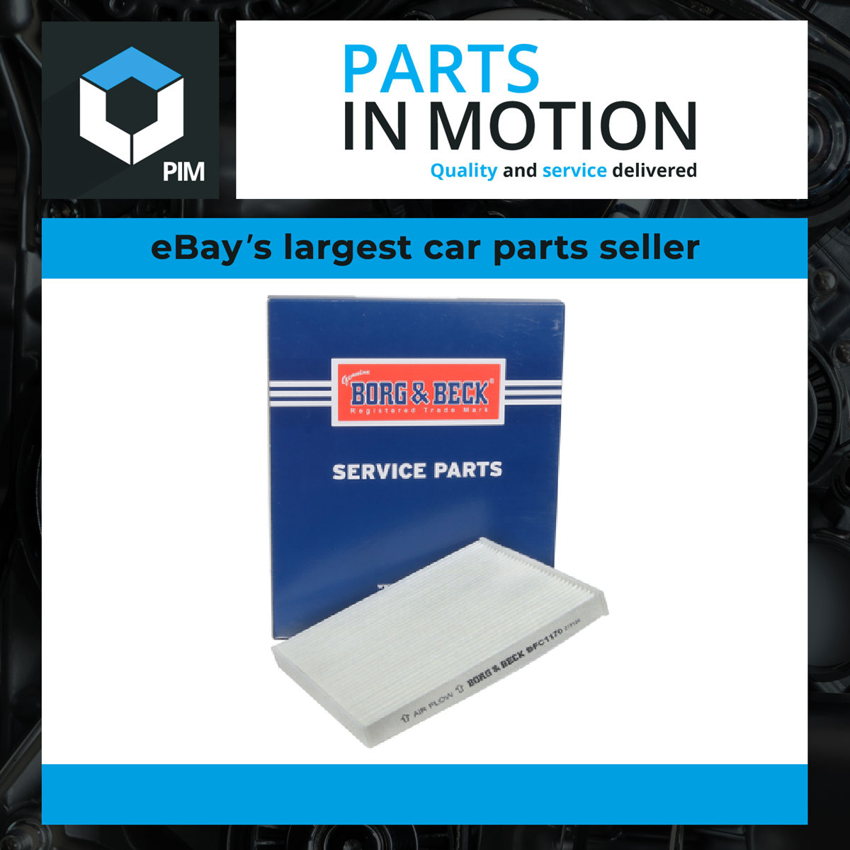 Borg & Beck BFC1170 Interior Air Filter Fits Nissan Pixo Suzuki Alto Alto K10 - Image 5