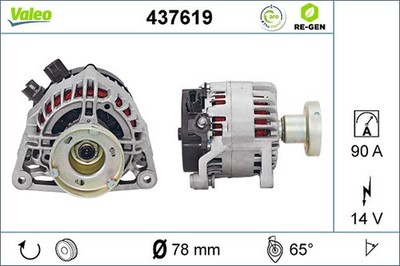 Lichtmaschine Generator Lima VALEO RE-GEN - AT 437619 +71.40  Pfand für DAW 90A
