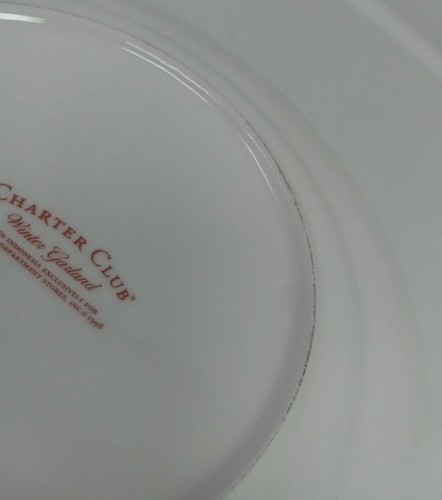Charter Club Christmas Plate Winter Garland Decorative Only 11.5" Ht 1.5" - Picture 7 of 10