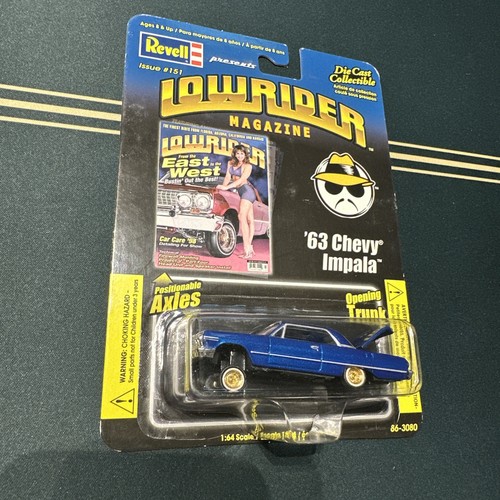 🔥🔥Revell Lowrider Diecast BLU '63 Chevy Impala - EDIZIONE #151 RARO