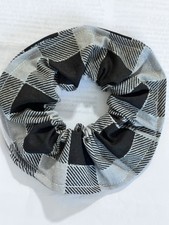 Handmade Plaid Hair Scrunchies