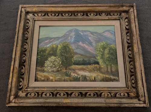 VINTAGE 1960’s HIGH DESERT PLEIN AIR LANDSCAPE OIL PAINTING 24” X 20” Signed - Picture 13 of 13
