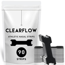 Nasal Strips Breathing 90 Count Wide Black Oil Sweat Proof Athletic Performance