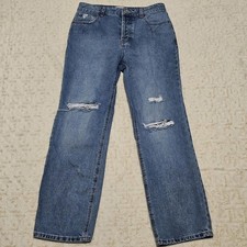 RSQ High Rise Straight Leg Distressed Jeans 28