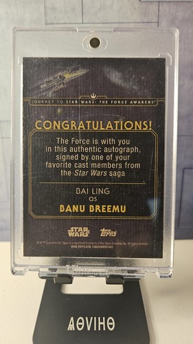 Tarjeta autógrafa Star Wars Topps Bai Ling Banu JTTFA - Imagen 2 de 2