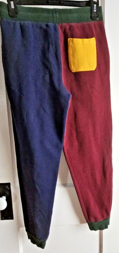 Polo Ralph Lauren colorblock fleece jogger pants kids Sz L cotton double knit - Picture 2 of 12