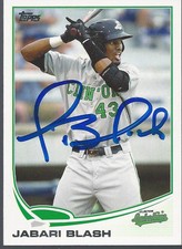 New York Yankees JABARI BLASH Signed 2013 Topps Card