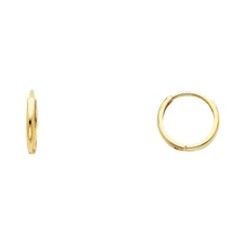 Ioka - 14K Gold 2mm Thickness Huggies Hinged Earrings