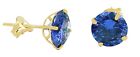 Aaa Tanzanite 1.88 Cts Stud Earrings 14K solid Yellow Gold - Made in Usa - Nwt