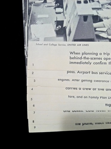 Poster vintage 1954 United Airlines DC-7 Mainliner addestramento 9+ belle dimensioni cornice - Foto 11 di 12
