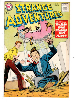 STRANGE ADVENTURES #109 (1959) - GRADE 5.5 - THE MAN WHO WEIGHED 100 TONS!