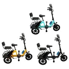 Three Wheel Electric Tricycle for Adults 3 Wheel Motorized Folding E-Bike