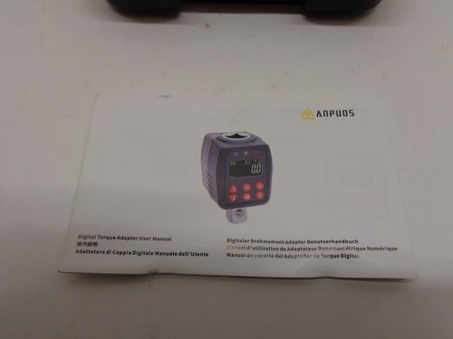 AnPuds 1/2" Digital Torque Adaptor with 3/8 and 1/4 adaptors in Case New - Picture 6 of 6