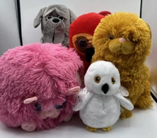 Harry Potter Wizarding World Plush Lot Fang Hedwig Fawkes Crookshanks Pygmy Puff