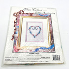 New ListingTrue Colors Ribbon Embroidery Floral Heart Counted Cross Stitch Sealed Kit Vtg